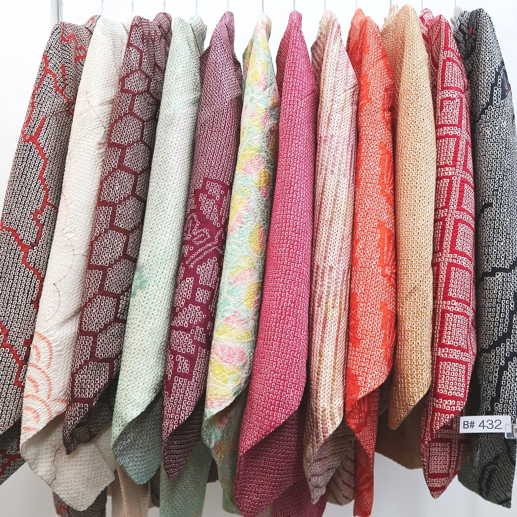 Bundle 12pcs Silk Vintage Full Shibori Haori Wholesale Bulk Free Shipping #432
