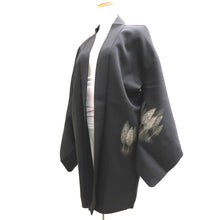 Load image into Gallery viewer, Haori Jacket Vintage(1950-1980) Black Mountain Forest Landscape Silk #9589H4
