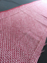 Load image into Gallery viewer, FF#2559 Silk Kimono Fabric Vintage(1950-1980) Hand-stitched Shibori Dark Red 140cm (55.1in)
