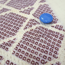 Load image into Gallery viewer, KK1148B4 Silk Kimono Fabric Vintage(1950-1980) Shibori Purple 48.0x12.2in(122x31cm)
