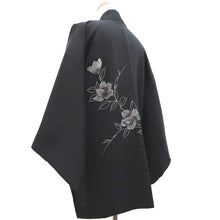Load image into Gallery viewer, Haori Jacket Vintage(1950-1980) Black Azalea Silk #9500H1
