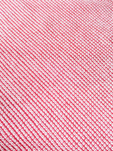 MKF#265 Silk Kimono Fabric Vintage(1950-1980) Shibori Pink 88.6x13.4in(225x34cm)