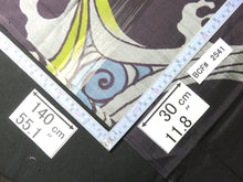 Load image into Gallery viewer, FF#2541 Silk Kimono Fabric Vintage(1920-1950) Meisen Black 140cm (55.1in)
