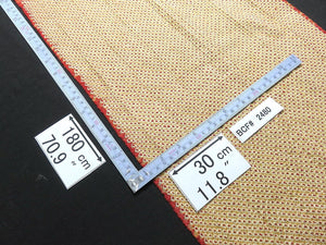 BCF#2480 Silk Kimono Fabric Vintage(1950-1980) Hand-stitched  Shibori    Light  Brown    180cm (70.9in)
