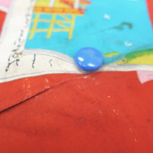 Load image into Gallery viewer, KK1190B4 Rayon Kimono Fabric Vintage(1950-1980) Heian Princess Vermillion 51.6x24.8in(131x63cm)
