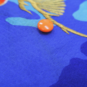 KK1278B5 Silk Kimono Fabric Vintage(1950-1980) Embroidery Matsu Ume Blue 82.7x11.4in(210x29cm)