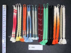 S#5092 Silk Haori Himo Flat Braid 10pcs Bundle Pack