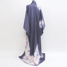 Load image into Gallery viewer, Kimono Purple Plum blossom Camellia Tall Silk #9345F4
