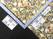 Load image into Gallery viewer, BCF#2521 Silk Kimono Fabric Vintage(1920-1950)  Meisen    Light  Brown    90cm (35.4in)
