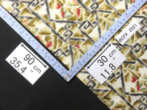 BCF#2521 Silk Kimono Fabric Vintage(1920-1950)  Meisen    Light  Brown    90cm (35.4in)