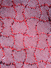 Load image into Gallery viewer, MBFd#54A Silk Kimono Fabric Vintage(1950-1980) Shibori Red 40.2x12.2in(102x31cm)
