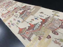 Load image into Gallery viewer, BB8261AB Silk Obi Fabric Vintage(1950-1980) Gion Festival Beige 55.1x11.8in(140x30cm)
