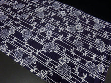 Load image into Gallery viewer, FF2561B Cotton Kimono Fabric Chrysanthemum Indigo Blue 42.1x13.0in(107x33cm)
