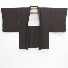 Load image into Gallery viewer, Haori Jacket Vintage(1950-1980) Black Chrysanthemum Leaves Silk #9167D5
