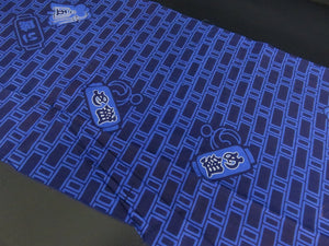 KK825A7 Cotton Kimono Fabric Vintage(1950-1980) Chouchin Navy 59.1x11.8in(150x30cm)