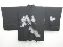 Load image into Gallery viewer, Haori Jacket Vintage(1950-1980) Black Pine Tree Silk #7820L1
