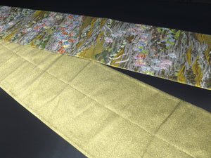 Fukuro Obi Gold Silver Zentsu Heian Period Aristocrats Silk BB4W1