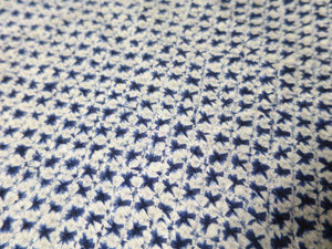 ACH#821a30 Silk Kimono Fabric Shibori Navy 36.2x12.2in(92x31cm)