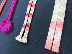 HM#112 Silk Haori Himo Flat Braid 5pcs Bundle Pack