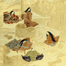 Load image into Gallery viewer, Fukuro Obi Vintage(1950-1980) White Gold Heian Princess Silk BB220V3
