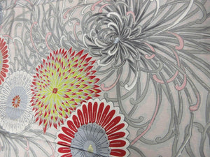 ACH#791 Silk Kimono Fabric Rinzu Chrysanthemum 45.3x12.6in(115x32cm)