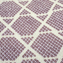 Load image into Gallery viewer, KK1148B4 Silk Kimono Fabric Vintage(1950-1980) Shibori Purple 48.0x12.2in(122x31cm)
