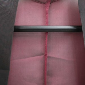 Haori Jacket Vintage(1950-1980) Black Magenta See-Through Grass Silk #9199E2
