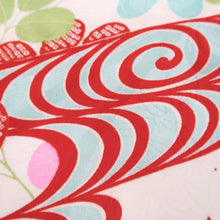 Load image into Gallery viewer, KK1205B5 Silk Kimono Fabric Vintage(1920-1950) Flower Pinkish White Red 53.1x12.6in(135x32cm)
