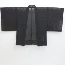 Load image into Gallery viewer, Haori Jacket Vintage(1950-1980) Black Magenta See-Through Grass Silk #9199E2
