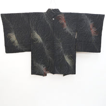 Load image into Gallery viewer, Haori Jacket Vintage(1950-1980) Black Gold Silver Chrysanthemum Silk #9529H2
