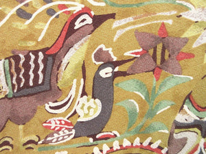 Haori Jacket Light Brown Birds #127
