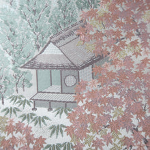 Load image into Gallery viewer, Fukuro Obi Light Gray Landscape Iori Silk BB235V4
