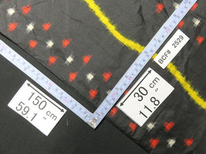 BCF#2529 Silk Kimono Fabric Vintage(1920-1950)  Meisen     Black    150cm (59.1in)
