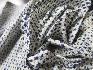 ACH#821a30 Silk Kimono Fabric Shibori Navy 36.2x12.2in(92x31cm)
