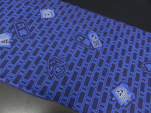 Load image into Gallery viewer, KK826A7 Cotton Kimono Fabric Vintage(1950-1980) Chouchin Navy 59.1x11.8in(150x30cm)
