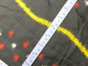 BCF#2529 Silk Kimono Fabric Vintage(1920-1950)  Meisen     Black    150cm (59.1in)