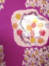 Load image into Gallery viewer, MKF#194 Silk Kimono Fabric Vintage(1920-1950) Meisen Branch Purple 57.1x12.6in(145x32cm)
