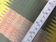 Load image into Gallery viewer, BCF#2887 Silk Kimono Fabric Vintage(1920-1950) Meisen Green 53.1x11.8in(135x30cm)
