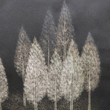 Load image into Gallery viewer, Haori Jacket Vintage(1950-1980) Black Mountain Forest Landscape Silk #9589H4

