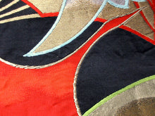 Load image into Gallery viewer, Fukuro Obi Vintage(1950-1980) Black Gold Crane Birds Silk BB127W8
