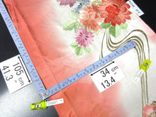Load image into Gallery viewer, ACH#812 Silk Kimono Fabric Vintage Furisode Embroidery 41.3x13.4in(105x34cm)
