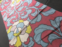 Load image into Gallery viewer, FF#2543 Silk Kimono Fabric Vintage(1920-1950) Meisen Dark Red 100cm (39.4in)
