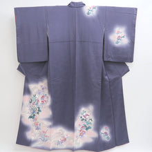 Load image into Gallery viewer, Kimono Purple Plum blossom Camellia Tall Silk #9345F4
