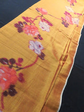 Load image into Gallery viewer, BCF#2888 Silk Kimono Fabric Vintage(1920-1950) Meisen Dark Orange 55.1x11.8in(140x30cm)
