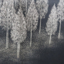 Load image into Gallery viewer, Haori Jacket Vintage(1950-1980) Black Mountain Forest Landscape Silk #9589H4
