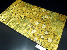 Load image into Gallery viewer, Fukuro Obi Gold Flower Butterfly Silk BB15W1
