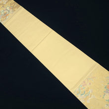 Load image into Gallery viewer, Fukuro Obi Vintage(1950-1980) Gold Birds Sakura Silk BB180V1
