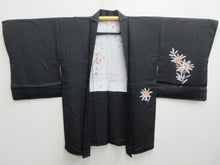 Load image into Gallery viewer, Haori Jacket Vintage(1950-1980) Black Oleander Silk #7821L1
