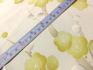 ACH#662 Silk Kimono Fabric Rinzu Plum blossom Branch 61.0x13.4in(155x34cm)