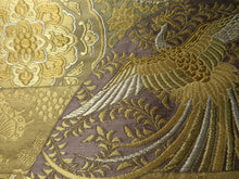 Load image into Gallery viewer, Fukuro Obi Vintage(1950-1980) Gold Phoenix Silk BB89W6
